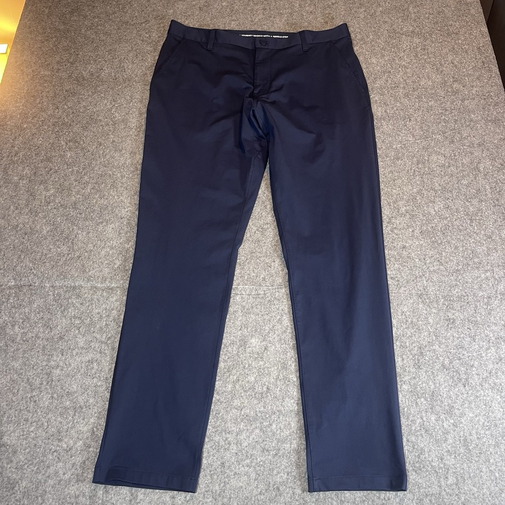 Rhone Commuter Pants Mens 36x32 Navy Blue Slim Straight Performance